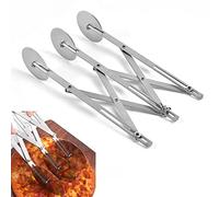 Affettatrice per Pizza Tagliapasta, Affettatrice per Pizza Espandibile, Regolabili Tagliapizza, Taglierina da Pasticceria in Acciaio inox a 3 ruote, Per Pasticceria, Torta, Pasta, Pane, ecc