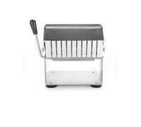 HENDI Affettatrice Manuale per Salsicce, 11 Fette, Facile da Pulire, con Piedini a Ventosa per Una Buona Stabilità, 275x170x(H)235 mm, Acciaio Inox
