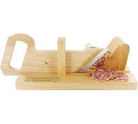 Affettatrice per salumi manuale La Selezione Birreria Legno e Inox Beige e Grigio