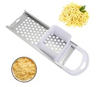 Affettatrice per spätzle in acciaio inox, con impugnatura in gomma, per tutti i vasi fino a Ø 30 cm, lavabile in lavastoviglie, per spätzle, ideale per spätzle e pomelli (bianco)