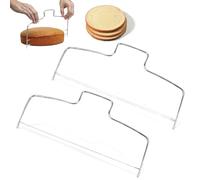 Affettatrice Per Torte a Filo, 2pcs, Archetto tagliatorte, Affettatrice Per Torta a Filo Da Taglio, Tagliatorte in Acciaio Inox Con Fili Di Taglio, per Casa,Pasticceria,Regolabile, Multicolore