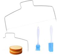 Affettatrice Per Torte a Filo, Taglia Torta Regolabile, Affettatrice Per Torta a Filo Da Taglio, Tagliatorte in Acciaio Inossidabile, Funzionale,32Cm