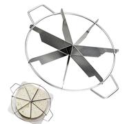 Affettatrice per torte - Taglierina rotonda in acciaio inossidabile, Splitter per torte, Pizza, formaggio e pasticceria, taglio uniforme con manico laterale e utensili per lozioni per feste, 31 x 26,5