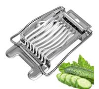 Affettatrice per uova sode | Affetta funghi ergonomici in acciaio inox per funghi ciliegia, gadget da cucina senza sforzo per gastronomia, ristorante e casa, 1 pezzo