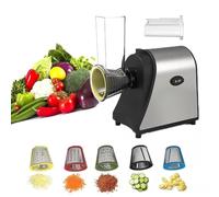 Affettatrice Per Verdure, Grattugia Elettrica Per Formaggio Da 1000w, Accessori Staccabili E Facile Da Pulire, Controllo Con Un Tocco Con 5 Set Di Lame In Acciaio Inox Per Verdure, Carote Grattugiate,