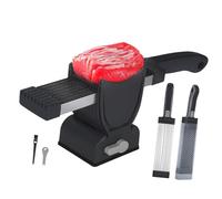 Affettatrice portatile per carne in acciaio inox strumento per affettare il pollo pratico verdure formaggio macchina per tagliare la carne per uso domestico