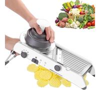 Affettatrice portatile, regolabile, con lama in acciaio inox, per una preparazione efficiente della cucina a casa o al ristorante