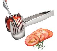 Affettatrice professionale per , in acciaio , per affettare , arance e kiwi, utensile da cucina versatile per pomodori e uova