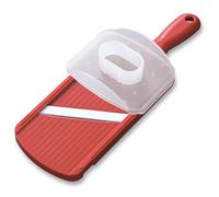 Affettatrice universale Kyocera, lama affilata in ceramica zirconia, inclusa protezione per le dita, impostazione dello spessore della fetta in 4 direzioni, rossa, CSN-202-NRD