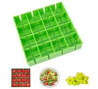 Affettatrice Uva, Taglia Pomodori, Taglia Frutta a 16 Scomparti, Strumento de Taglia per Uva, Pomodorini, Ciliegia per Insalata e Torte Decorazione, Gadget da Cucina (Verde)