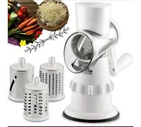 Affettatrice Verdure 3 in 1 | Mandolina Rotante con 3 Lame in Acciaio Inox