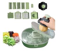 Affettatrice Verdure | Tritacebola Affetta Cibo Tagliaverdure - Accessorio Cucina con Contenitore per Grattugiare Formaggio Patate Pomodori Frutta Casa Campeggio