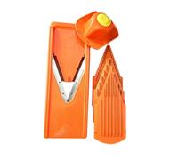 Affettaverdure Affettatrice Mandolina Tagliaverdure Manuale con Affilate in Acciaio Inox E Accessori Intercambiabili Design Compatto in PP Dita Adatta per Tagli Uniformi Insalate Cucina di Casa