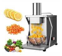 Affettaverdure elettrico commerciale, tritatutto automatico in acciaio inox per frutta e cipolla con lame per tagliare a dadini, stampi da taglio da 12 mm per la preparazione degli alimenti