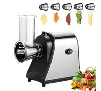 Affettaverdure elettrico con accessori in acciaio inox, controllo one-touch per una facile triturazione e pulizia