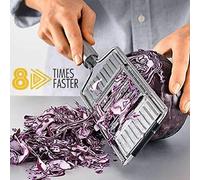 Affettaverdure multiuso in acciaio inox, 3 in 1 manuale per cibo tritatutto grattugia taglierina verdure utensili da cucina