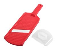 Affettaverdure per Frutta e Verdura, Mandolina Affettatrice Professionale, Tagliapatate Affetta da Cucina con Lame in Acciaio e Protezione di Sicurezza, per Legumi Cipolla Carote Alimenti (Rosso)