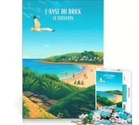 Affiche Anse Du Brick Puzzle da 1000 pezzi | Collezione di opere d'arte di precisione adatte alla decorazione della scrivania 52x38cm