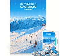Affiche Cauterets Puzzle da 1000 pezzi | Staycation: una sfida educativa per passare il tempo in casa ideale come regalo 26x38cm