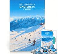 Affiche Cauterets Puzzle per adulti da 1000 pezzi | Modelli da assemblare: giocattoli antistress regali per amici e familiari 75x50cm