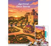 Affiche Deux-Sèvres Puzzle da 1000 pezzi | Sfida difficile Decompressione intellettuale Regalo di compleanno Regali, 26x38cm