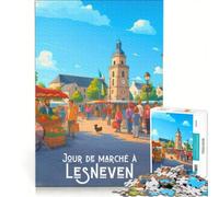 Affiche Lesneven Puzzle da 1000 pezzi per adulti | Regali per donne: sfide educative regali per amiche e familiari 75x50cm