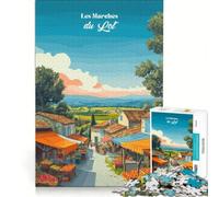 Affiche Marchés Lot Puzzle per adulti da 1000 pezzi | Regali per donne che aiutano ad allenare il cervello Regali unici per compleanni e Natale 52x38cm