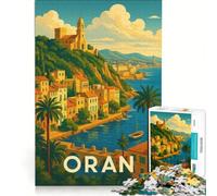Affiche Vintage Oran Puzzle per adulti da 1000 pezzi | 38x52cm Regali per donne che migliorano l'amore tra le coppie per compleanno e Natale