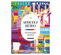 Affiches rétros: 40 coloriages mystère