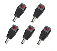 Affidabile 5 5x2 1mm Press Wire DC Connettore di Alimentazione per LED e Applicazioni di Sicurezza, Potenza Massima 40W, Design Robusto (Maschio)