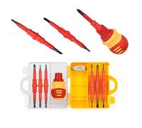 Affidabile cacciavite isolato con punte intercambiabili per elettricisti