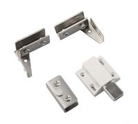 Affidabile cerniera magnetica a doppia testa in acciaio inossidabile per vetro spessore 5/8 mm, adatta per più tipi di porte, tra cui case per animali domestici (argento singolo)