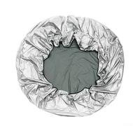 Affidabile copertura rotonda per vasca da bagno per proteggere dagli elementi con un design a baldacchino