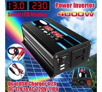 Affidabile Inverter di Potenza Auto 4000W DC 12V a AC 220V Convertitore con Disp