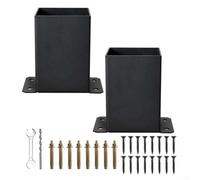 Affidabile kit di ancoraggio in ferro per il fissaggio di strutture esterne in legno come cassette postali e recinzioni con supporto contro l'inclinazione