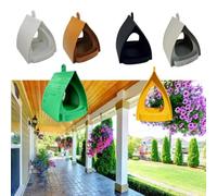 Affidabile mangiatoia per uccelli pensile realizzata in PLA per mantenere l'integrità attraverso i cambiamenti stagionali in giardino, patio e balcone posizioni (giallo)