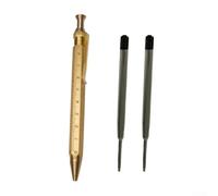 Affidabile penna a sfera in ottone Bolt Action con distribuzione sicura dell'inchiostro e scrittura confortevole per applicazioni aziendali e ufficio, compatibile con ricariche G2 (tipo B + ricariche)