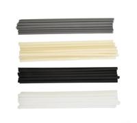 Affidabile set di 10 aste di saldatura in plastica progettate per soddisfare le esigenze di riparazione di paraurti e coperture (PE bianco)