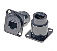 Affidabile set di 2 connettori RJ45 con configurazione DType e funzionalità di protezione dati migliorate (nero)