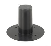 Affidabile supporto per altoparlante con ampio vassoio per uso versatile in studio, feste e spettacoli teatrali, treppiede leggero portatile in plastica nera (A)