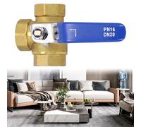 Affidabile Valvola Ottone 3 Vie Filetto Interno Adatto per Uso Acqua Olio e Gas