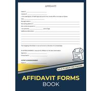 Affidavit Forms Book: Professionally Crafted for Legal Declaration , Notarization, and State-Specific Compliance | 50 Affidavit Templates
