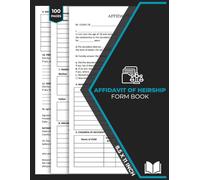Affidavit of Heirship Form Book: Establish Inheritance Rights | For Use in Probate, Real Estate, and Estate Settlement | 25 Forms