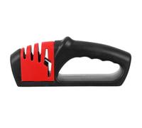 Affila Coltelli Manuale a 4 Stadi Manico Ergonomico | Acciaio Tungsteno e Diamante, Base Antiscivolo e Uso Ambidestro, per Cucina Domestica