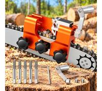 Affilacatena a Manovella, per STIHL MS212 | Utensile manuale compatto con 5 teste abrasive, guida stabile e facile regolazione per una manutenzione precisa della catena.