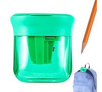 Affilacoltelli - 5,2 x 5 x 3,8 cm, affilacoltelli manuali, affilacoltelli a tre fori, temperamatite con coperchio, portatile, per uomini e ragazze