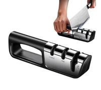 Affilacoltelli A 3 Fasi - Strumento Professionale Per Affilare Antiscivolo Per Coltelli Da Cucina, E Attrezzi Da Esterno | Portatili Per Riparazione, Lucidatura, Restauro, Manutenzio