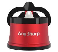 Affilacoltelli AnySharp Pro Metal, Sicurezza Mani Libere, Metallo Rosso