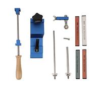 affilacoltelli da cucina con 4 pietre abrasive, kit di affilatura professionale a angolo fisso, affilacoltelli in acciaio inossidabile per uso domestico e commerciale