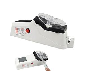 Affilacoltelli Elettrico - 8.86 Inches Affila Coltelli | Affilatore Taglieri Elettrico - PP e Carburo di Tungsteno Design Sicuro Veloce e Flessibile Ideale per Cucina Casa e Uso Quotidiano